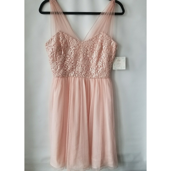 new Suzi Chin Maggy Boutique Formal Pink Chiffon Dress - Picture 3 of 11